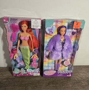 2 Dolls, Mermaid Doll with Twins And Purple Fashion